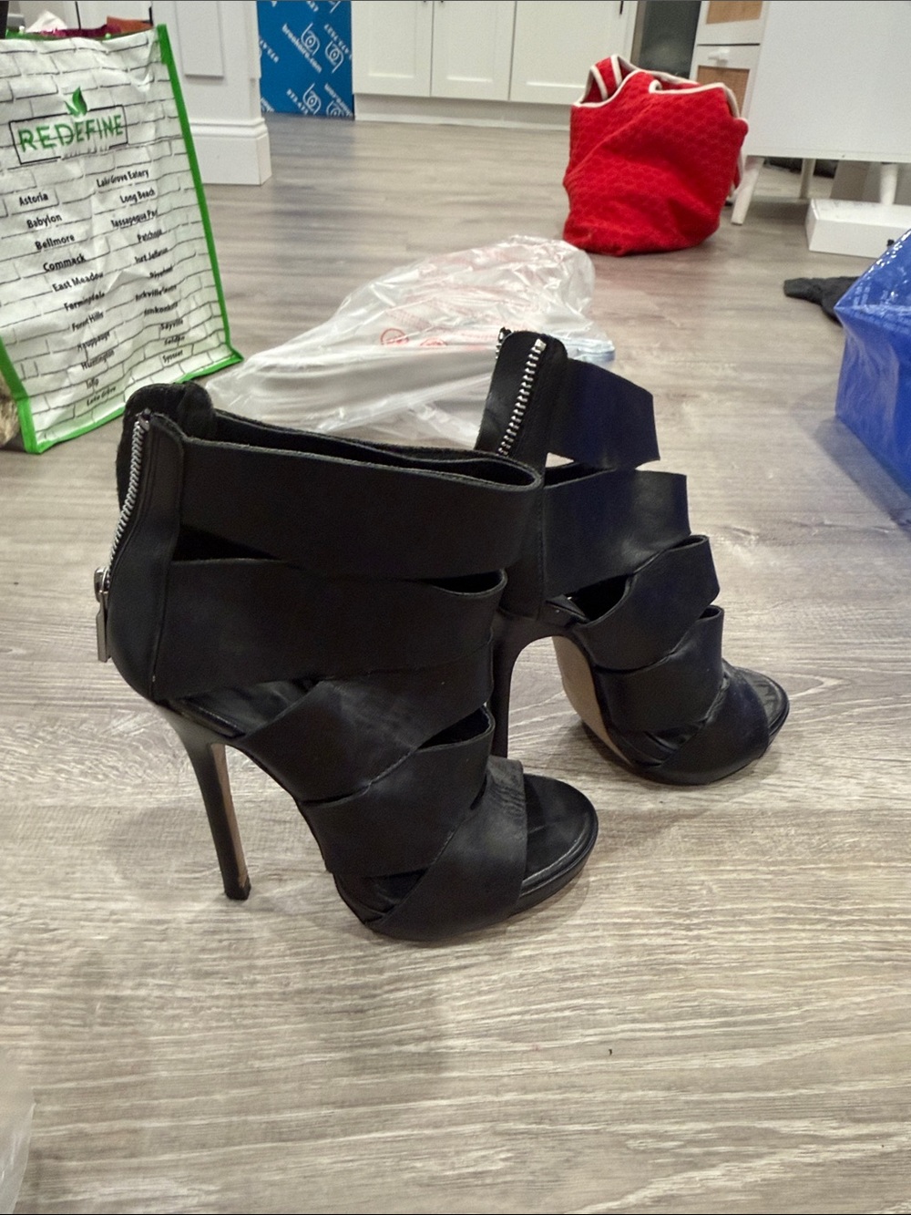 Black Aldo Strappy Heels